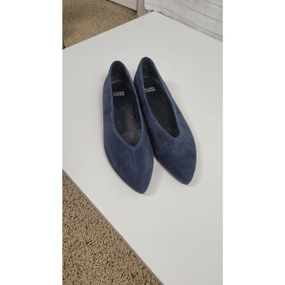 Eileen Fisher Posy Flats in Midnight Suede, sz 9 - Picture 9 of 15